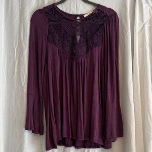 ANDREE BY UNIT Deep Purple Women's Blouse